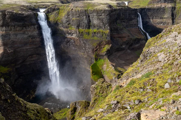 Vista Del Paisaje Cascada Haifoss Islandia — Foto de Stock