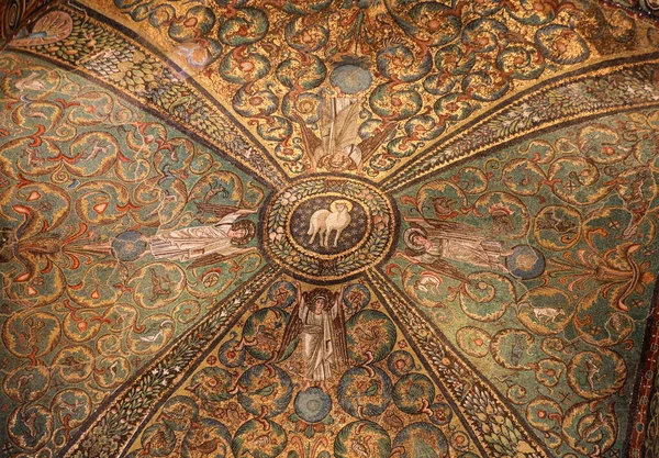 Ravenna Italien Sep 2019 Inredning Basilikan San Vitale Som Har — Stockfoto