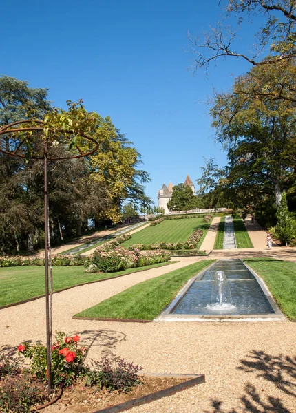 Milandes Francia Septiembre 2018 Jardín Del Chateau Des Milandes Castillo — Foto de Stock