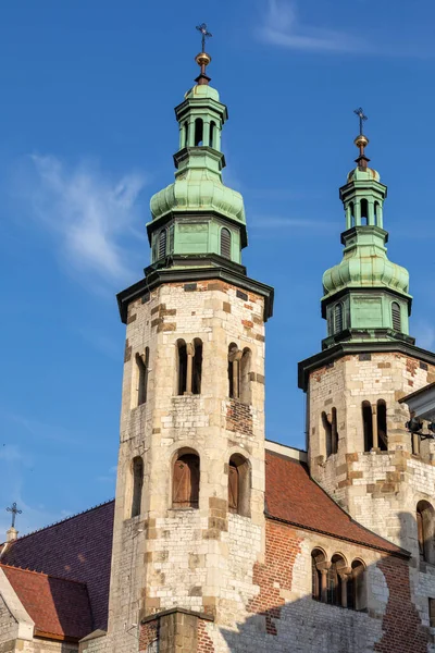 Cracovie Pologne Église Romane Saint André Construite Entre 1079 1098 — Photo