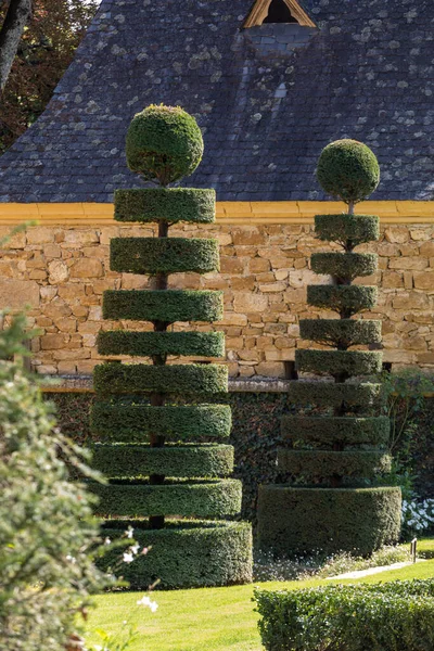 Malowniczy Jardins Manoir Eyrignac Dordogne Francja — Zdjęcie stockowe