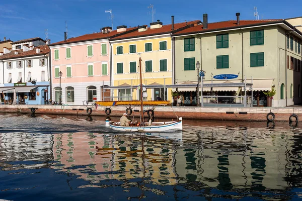 Cesenatico Emilia Romagna Włochy Września 2019 Kanał Portowy Zaprojektowany Przez — Zdjęcie stockowe