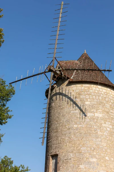 Moulin Domme Gammal Väderkvarn Domme Dordogne Valley Aquitaine Frankrike — Stockfoto