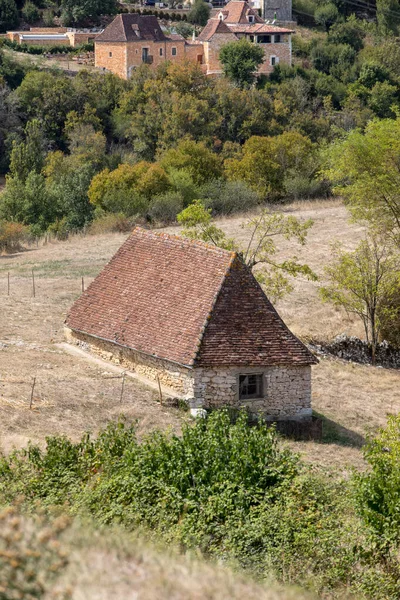 Vecchia Casa Pietra Vicino Rocamadour Lot Midi Pyrenees Francia — Foto Stock