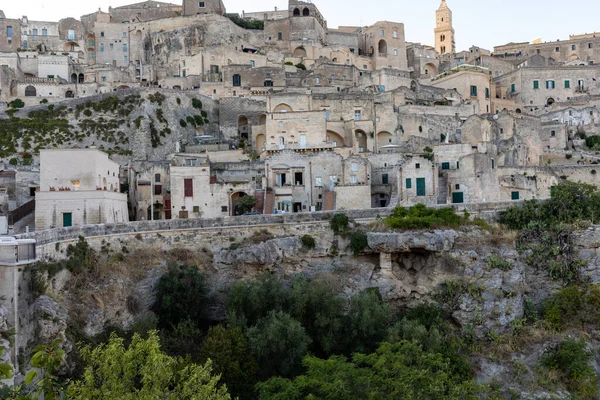 Matera Italy Вересня 2019 Вид Сассі Матера Історичний Район Місті — стокове фото