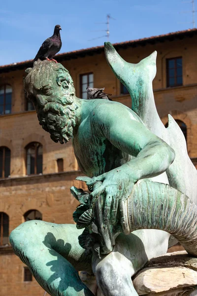 Fountain Neptune Bartolomeo Ammannati Piazza Della Signoria Florence Italy — Stock Photo, Image