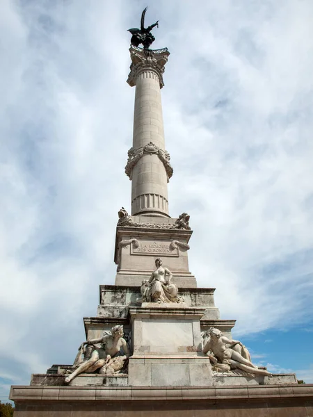 Esplanade Des Quinconces Fontain Monument Aux Girondins Bordeaux 프랑스 — 스톡 사진