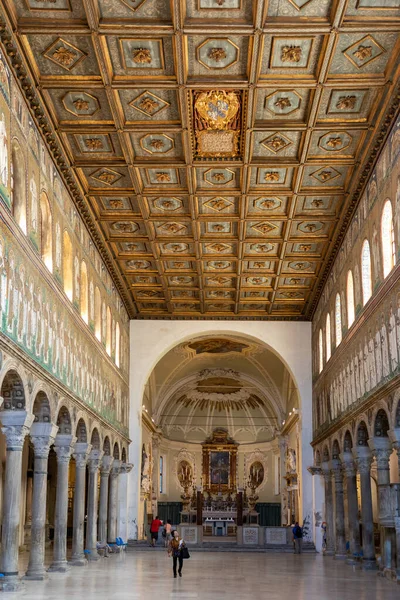 Ravenna Italien Sept 2019 Hauptschiff Und Altar Basilika Apollinare Nuovo — Stockfoto