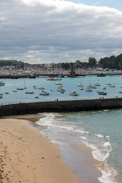 Malo France Septembre 2018 Yachts Bateaux Amarrés Port Saint Malo — Photo
