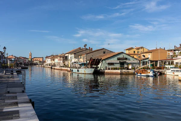 Cesenatico Emilia Romagna Włochy Września 2019 Kanał Portowy Zaprojektowany Przez — Zdjęcie stockowe