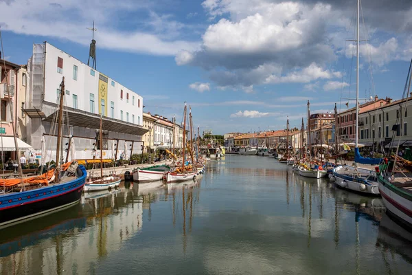 Cesenatico Emilia Romagna 2019 Leonardo Vinci 운하와 아드리아 해안에 Cesenatico — 스톡 사진