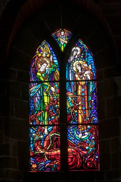 Mont Saint Michel Fransa Eylül 2018 Saint Pierre Kilisesinde Lekeli — Stok fotoğraf