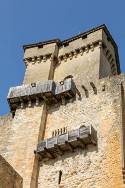 Castelnaud Şatosu, Castelnaud-la-Chapelle 'deki ortaçağ kalesi, Dordogne, Aquitaine, Fransa
