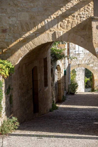 Villaggio Intorno Castello Castelnaud Chapelle Nella Valle Della Dordogna Perigord — Foto Stock