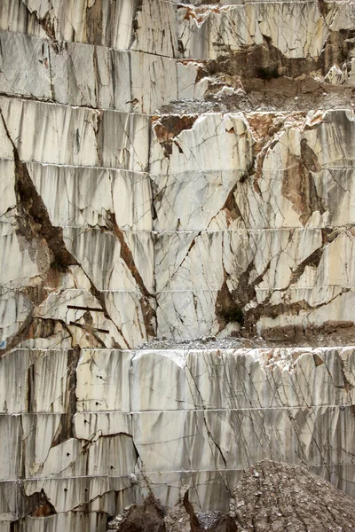 Márvány Kőbányák Apuan Alpok Carrara Toszkána Olaszország — Stock Fotó
