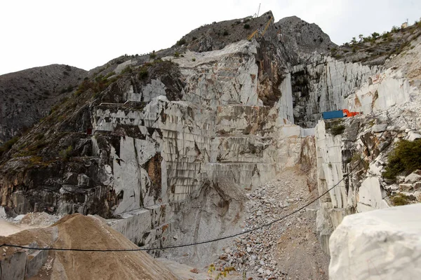 Cave Marmo Alpi Apuane Carrara Toscana Italia — Foto Stock