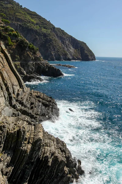 Hermosa Costa Cinque Terre Liguria Italia — Foto de Stock