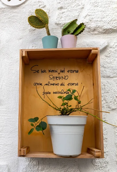 Polignano Mare Italy September 2019 Romantic Evocative Poems Written Walls — Stock Photo, Image