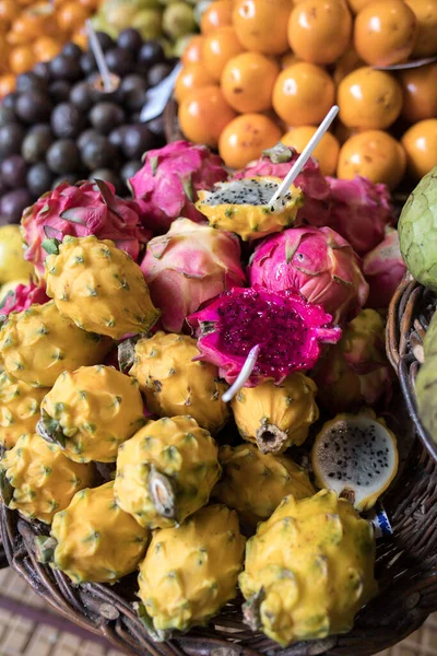 Verse Exotische Vruchten Mercado Dos Lavradores Funchal Madeira Portugal — Stockfoto