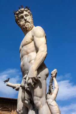 Bartolomeo Ammannati 'nin Neptün Çeşmesi, Piazza della Signoria, Floransa, İtalya