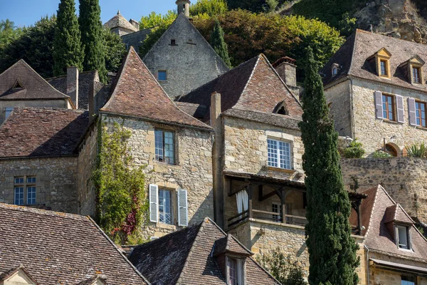 Ortaçağ Beynac Cazenac Köyü Dordogne Bölümü Fransa — Stok fotoğraf