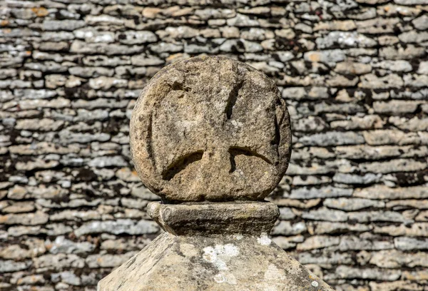 Cross Languedoc Occitan Cross Benyac França — Fotografia de Stock