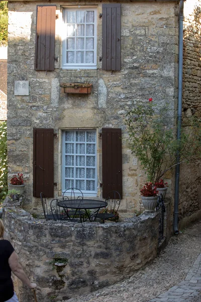 Beynac Cazenac França Setembro 2018 Paisagem Típica Francesa Com Antiga — Fotografia de Stock