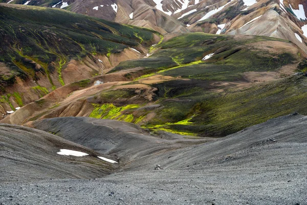 Vulkanische Berge Von Landmannalaugar Fjallabak Nature Reserve Island — Stockfoto