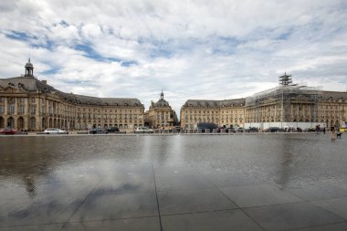 Bordeaux, Fransa - 9 Eylül 2018: Place de la Bourse, Bordeaux, Fransa