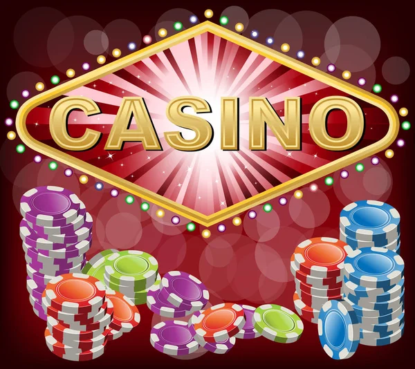 Jetons de poker casino — Image vectorielle