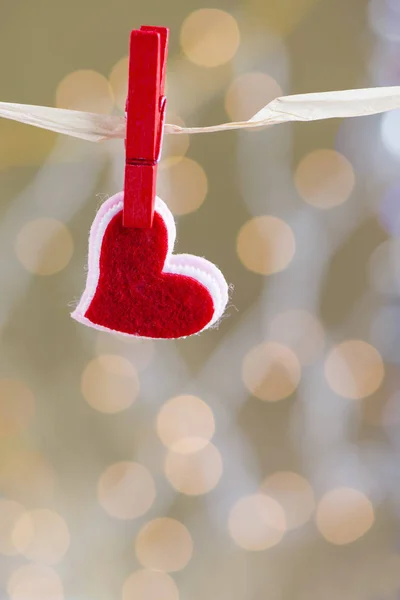 Red heart valentine — Stock Photo, Image