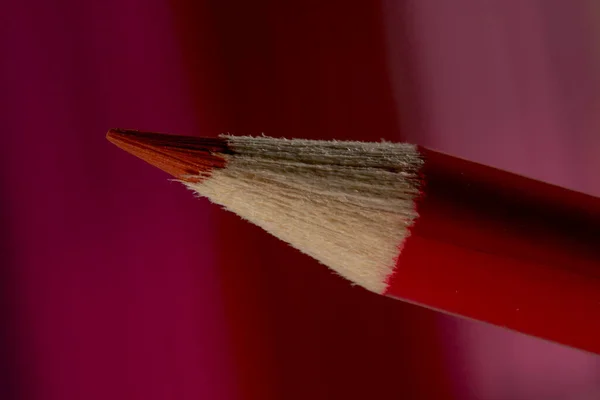 Macro Crayon Bois Sur Fond Coloré — Photo