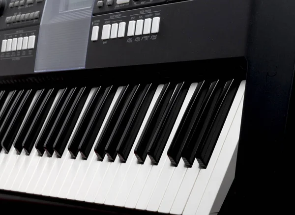Klavírní Klávesy Nebo Syntezátor Retro Styl Detailní Vzhled — Stock fotografie