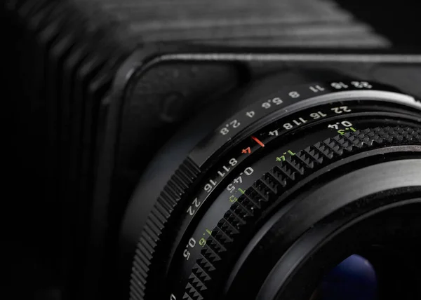 Macro Lens Macro Bellow Closeup View — Stock Photo, Image