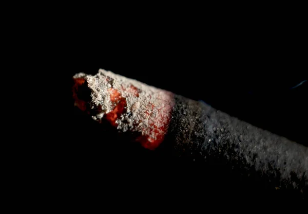 Kadidlo Tyčinka Plamen Kouř Detailní Pohled — Stock fotografie