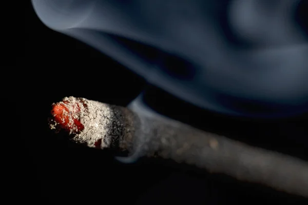 Incense Stick Flame Smoke Closeup View — Stock Photo, Image
