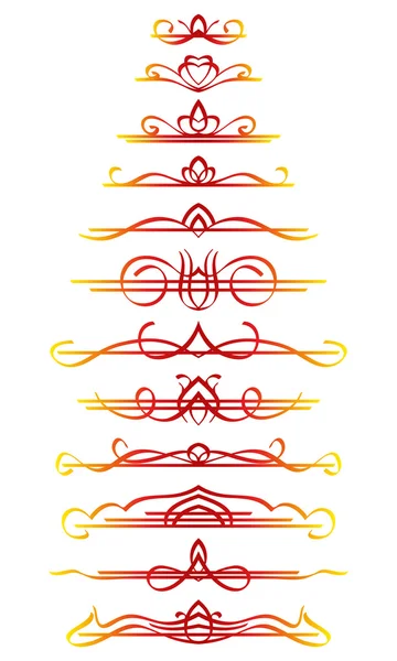 Ornamental calligraphic line page decoration — Stock Vector