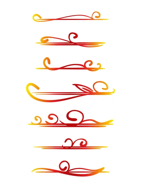 Linea calligrafica ornamentale decorazione pagina — Vettoriale Stock