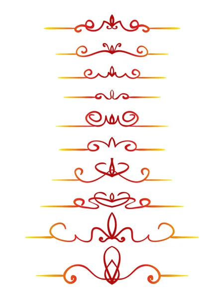 Decorative line border set — Stock Vector