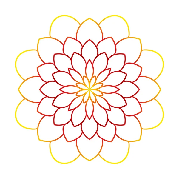 Ronde bloemenpatroon — Stockvector