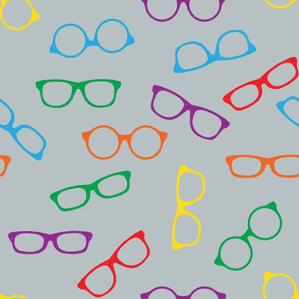 Πολύχρωμα γυαλιά σε γκρίζο φόντο — Διανυσματικό Αρχείο
