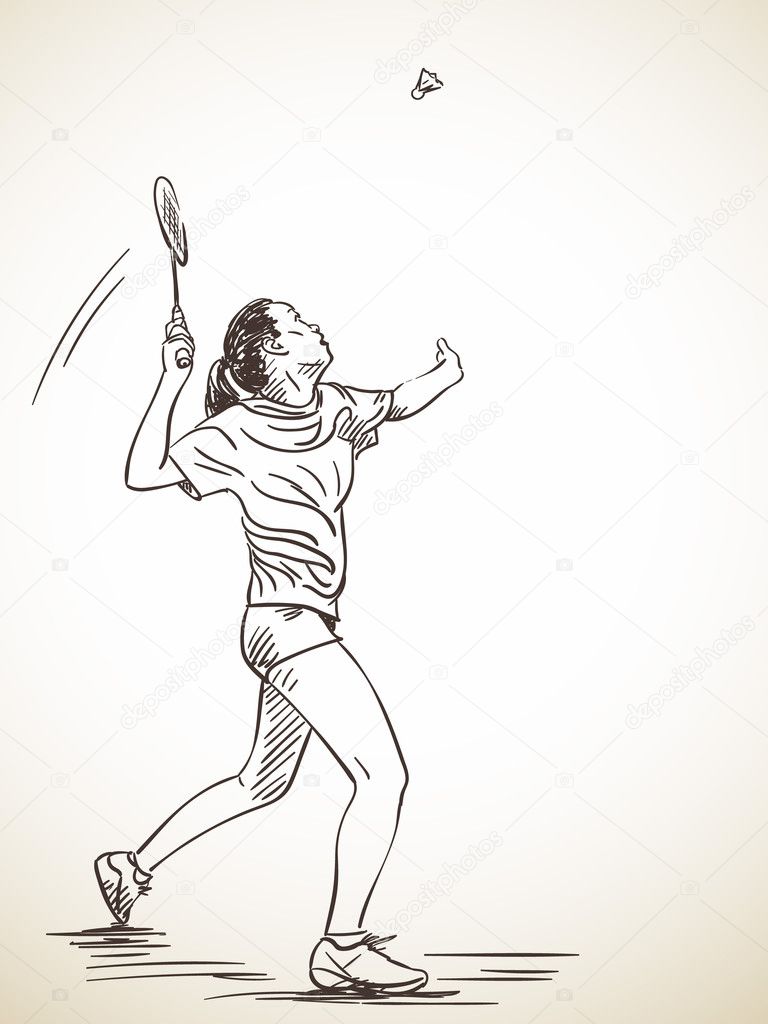 Top 76+ easy badminton drawing - xkldase.edu.vn
