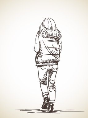 kadının çizilmiş kroki