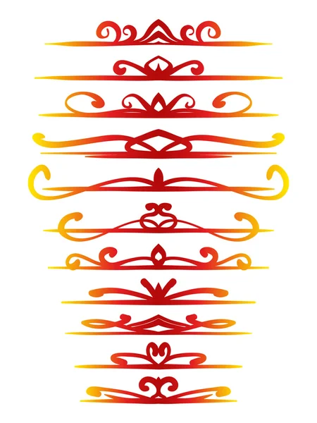 Ornamental page decorations set — Stockový vektor