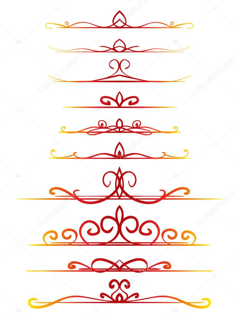 Ornamental page decorations set