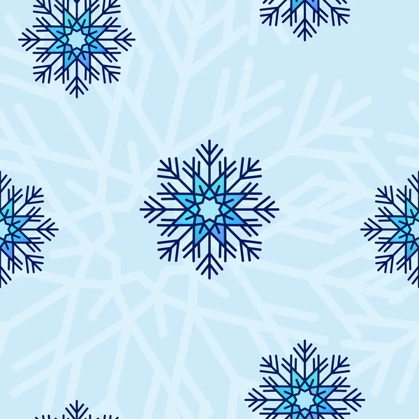 Seamless decorative snowflakes — Stock Vector