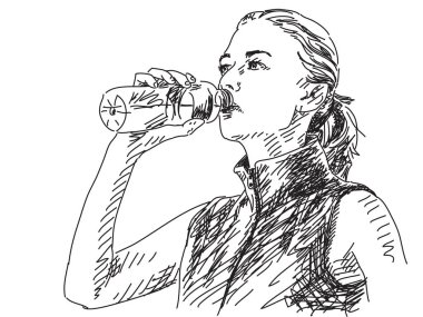 Kroki kadın içme suyu