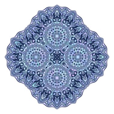 Kare süsleme, üzerinde beyaz izole 