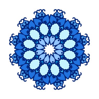 Yuvarlak süsleme Isolated beyaz