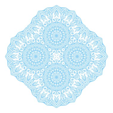 Kare süsleme, üzerinde beyaz izole 